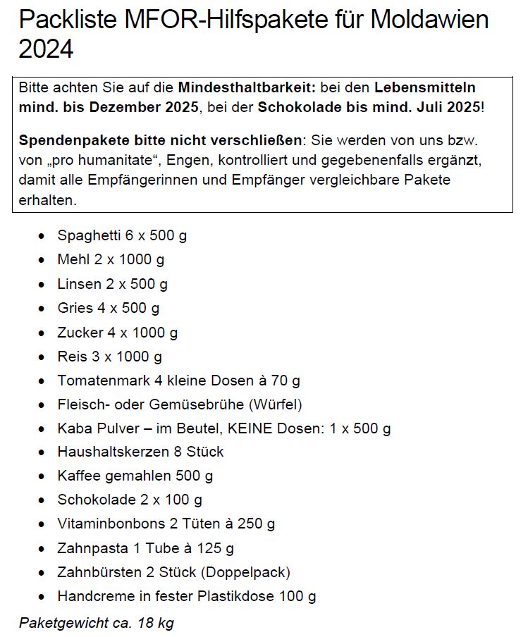 Packliste